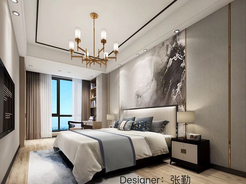新中式风格室内装修效果图-百兴澜庭平层320平米